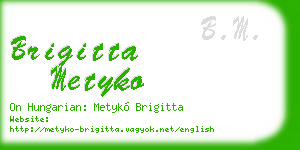 brigitta metyko business card